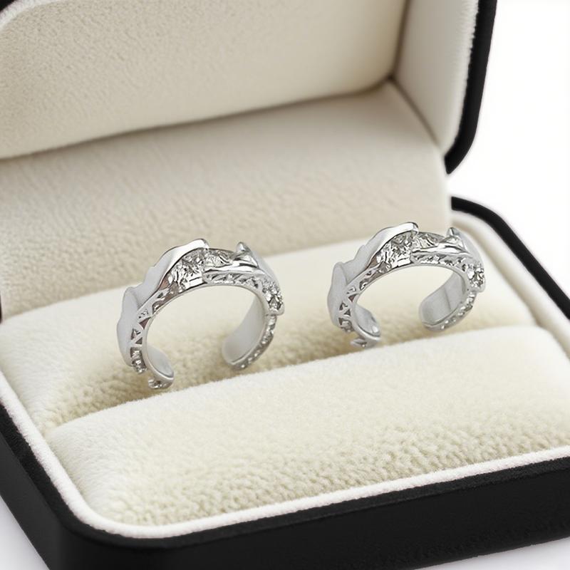 

Модные панк нерегулярные серьги-клипсы с лавовой текстурой изысканные и креативные металлические серьги серебристого цвета ювелирный подарок серебряный