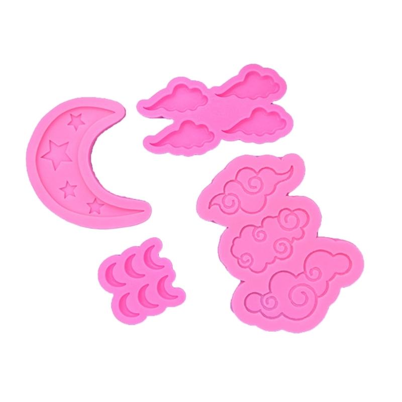 Chocolate Moulds Moon/Cloud Shaped Baking Molds Fondant Moulds Cake Molds Silicone Material Gift for DIY Baking Lover