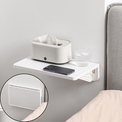 Estante de almacenamiento plegable sin perforaciones para cocina, baño, estantería colgante de pared, organizador de baño y estante de almacenamiento, estante de pared
