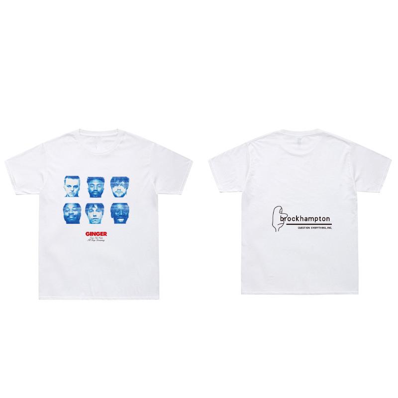 GINGER T Shirt Men All-American Boyband Brockhampton T-Shirts Cotton Tee Shirt Take The Odd I'Ll Keep Dreaming Letter Print Tees