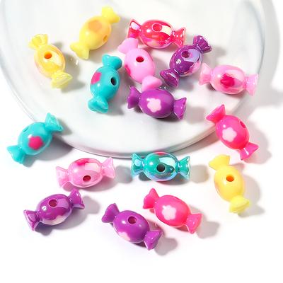 10/30pcs Candy Shape Acrylic Beads Sweet Loose Spacer Beads For Jewelry Making DIY Bracelet Necklace Phone Key Chain Accessories