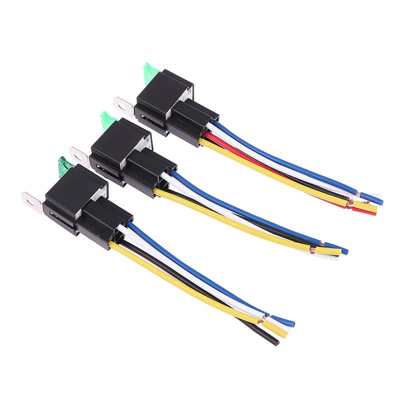 12V/24V Auto Relay with Fuse 30A SPDT NO/NC Changeover Relay 1.8W Coil Power 4-Pin 5-Pin Car Truck Van Relay Replacement Relays 5