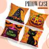 Halloween Theme Cushion Pillowcase Printed Polyester 45X45Cm Throw Pillowcover Decorative Sofa Cushion Pillowslip Home Decor