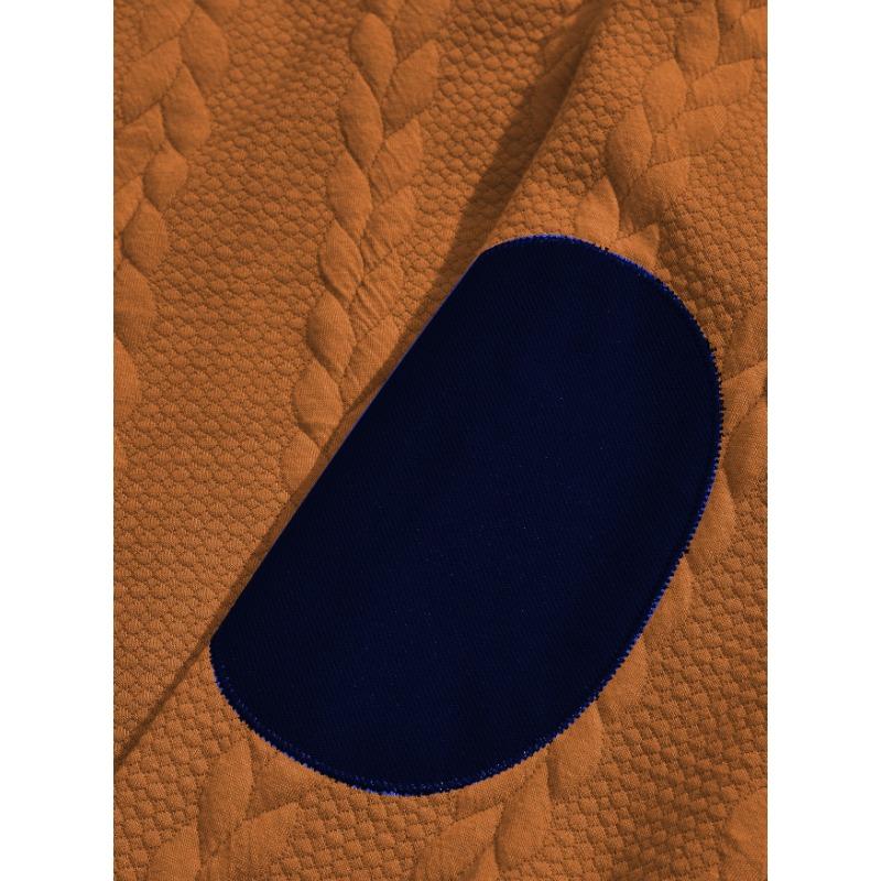 Men S Long Sleeve Casual Stand Collar Button Detail Jacquard Sweatshirt