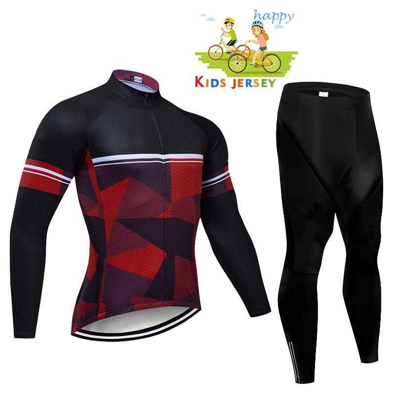 Maillot de Ciclismo de Manga Larga para Niños 2026 Otoño Conjunto de Maillot de Ciclismo para Niños Niño Niña Bicicleta MTB Ropa de Ciclismo Transpirable
