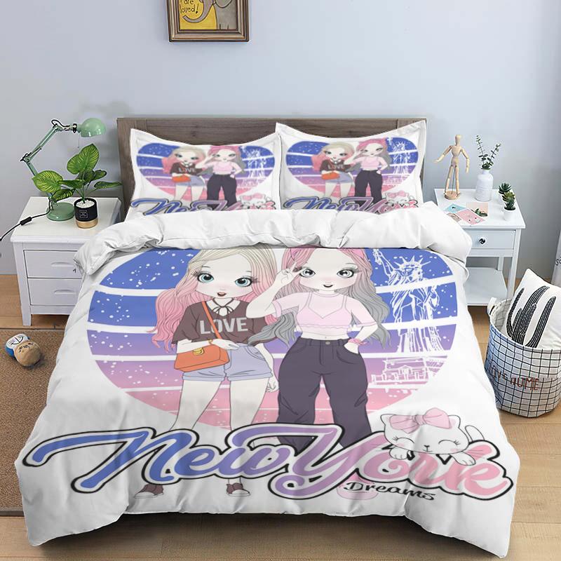 3D Bed set Beautiful Beach Bedding Bed Sets Modern Quilt Cover+pillowcases Winter California King Bedding Sets Jogo De Cama Bed