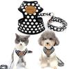 Pet Dog Cat Polka Dot for Small and Extra Small Harness and Leash Polka Dot Dog Easy To Put On and Take Size S SMALLLEE_LUCKY_STORE & Harness,