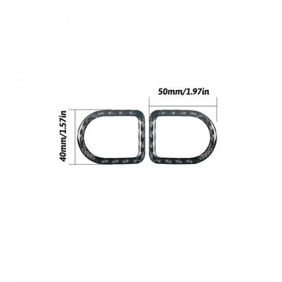 2Pcs Carbon Fiber Interior Door Lock P Cover Trim For Ford Mustang 2005-2009