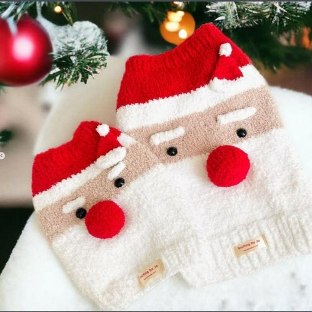 Sleeveless Winter Dog Clothes Santa Claus Style Knit Pet Sweater Christmas Pet Apparel for Cat