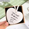 1pc ' Difference You Make' Ceramic Heart Ornament Inspirational Message Accessory Car & Home Decor Team Appreciation Decor Retirement Gift