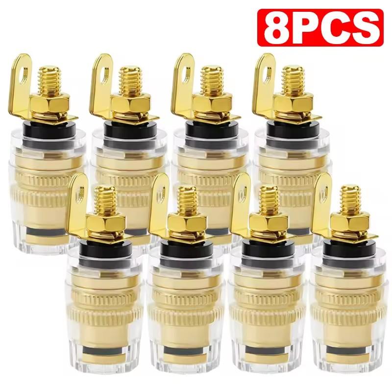 Banana Plug Connector Audio Jack Socket 4mm Binding Post For Amplifier Speaker Terminal Board Gold Plated Consumer ElectronicsGood product