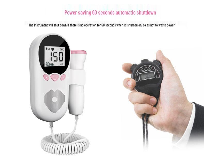 Fetal Heart Rate Monitor for Home Use - Doppler Instrument for Pregnant Women