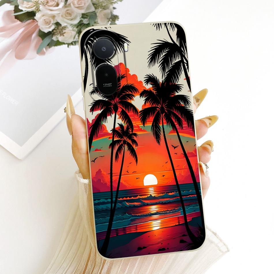 Per Xiaomi Redmi A7 Pro 2026 Custodia per Telefono Pittura Spiaggia del Tramonto alla Moda Per Redmi A7 Pro A7Pro Copertura in Silicone Morbido Paraurti