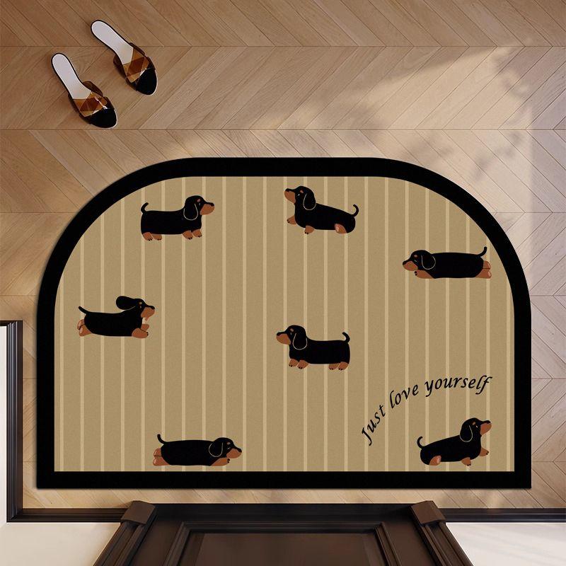 Cute Dog Door Carpet Toilet Bathroom Bathroom Absorbent Non-slip Floor Mat Toilet Sink New Foot Cushion