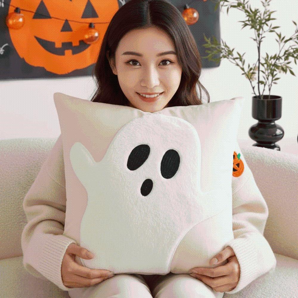 Cute Embroidery Halloween Cushion Cover Square Shape Embroidered Pillowcase  Sofa Decor