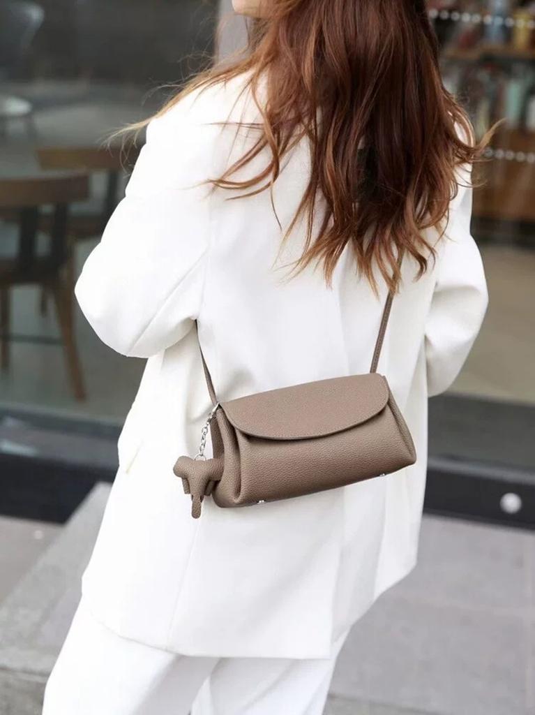 Women's crossbody bag, 2026 new trendy cloud bag, fashionable summer mini exquisite top-grain cowhide soft leather small bag