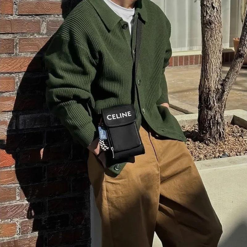 Retro Svetry Jednobarevné Pánské Oblečení Ohnutý Límec Podzim Zima Volný Ležérní Jednořadé Pletené Kardigan