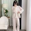 1011 autumn and winter new island velvet pajamas women's small fragrant wind fur collar thickened warm double-sided velvet loungewear set