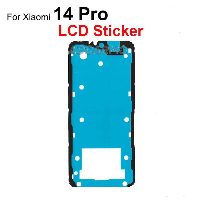 Aocarmo For Xiaomi 14Ultra Mi 14Pro 14U Front LCD And Back Cover Adhesive Rear Housing Battery Cover Sticker Glue Tape