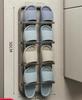 Shoe Rack Behind Door Bathroom Wall Shelf Slippers Drain Rack Multi-layer Storage Shelves No Punching Household Rack Supplies