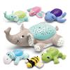 Voice-Activated Lullaby Projection Plush Toy with Starry Sky for Babies 0-3 Years