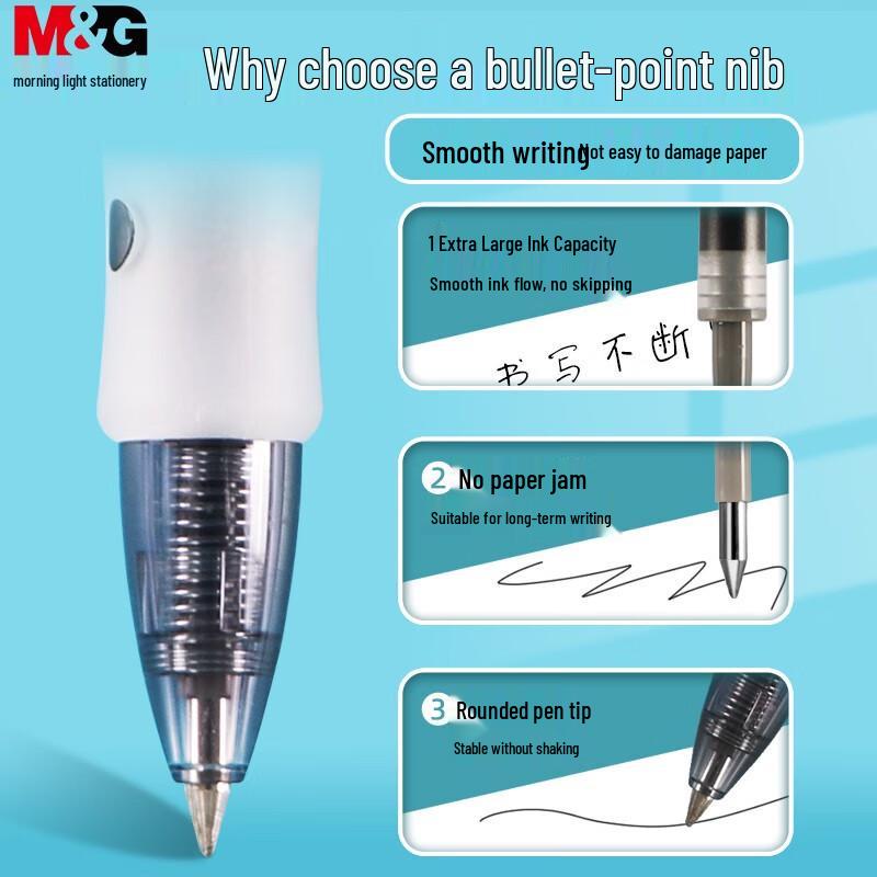 M&G GP1163 Black Bullet Tip Gel Pen