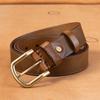 Men'S Whole First-Layer Cowhide Belt Casual Versatile Pin Buckle Leather Belt Business Middle-Aged And Young Men'S Belt