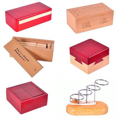 Classic Wooden Puzzle: Ingenious Kongming Lock Magic Box