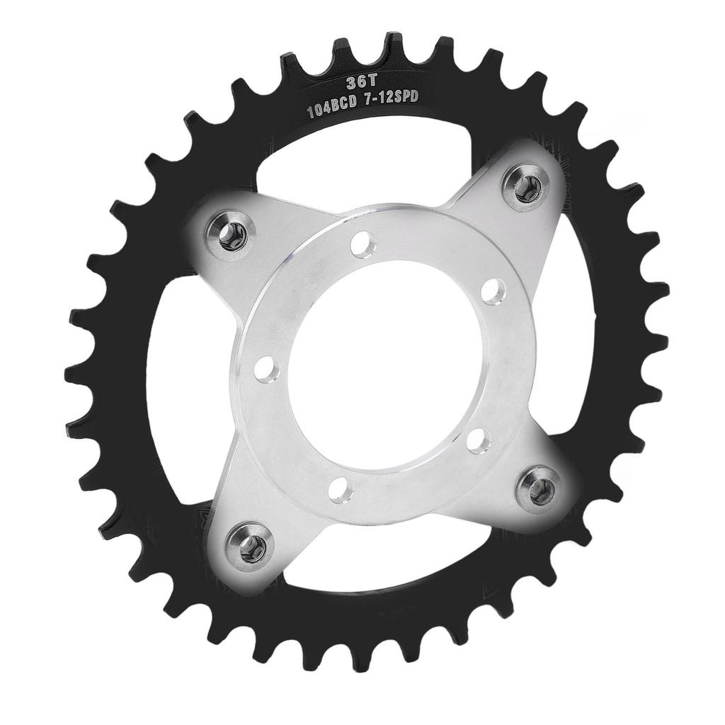 Motor Bike Gear Adapter Mid Drive Chainring Spider Chain Conversion Kit for Bafang BBS01 BBS02 36T 104BCD Motor Black