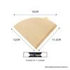 V60 Fan-shaped Raw Wood Pulp Coffee Filter, 100 Sheets, Hand Drip Disposable