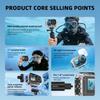 60M Invisible Diving Case Magnetic Base Clear Waterproof Case Durable Hard Underwater Diving Shell for DJI Osmo Action 6