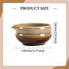 Ceramic Matcha Bowl with Pouring Spout,Chawan 530ml Utensils Handcrafted Green Tea Cup Mixing