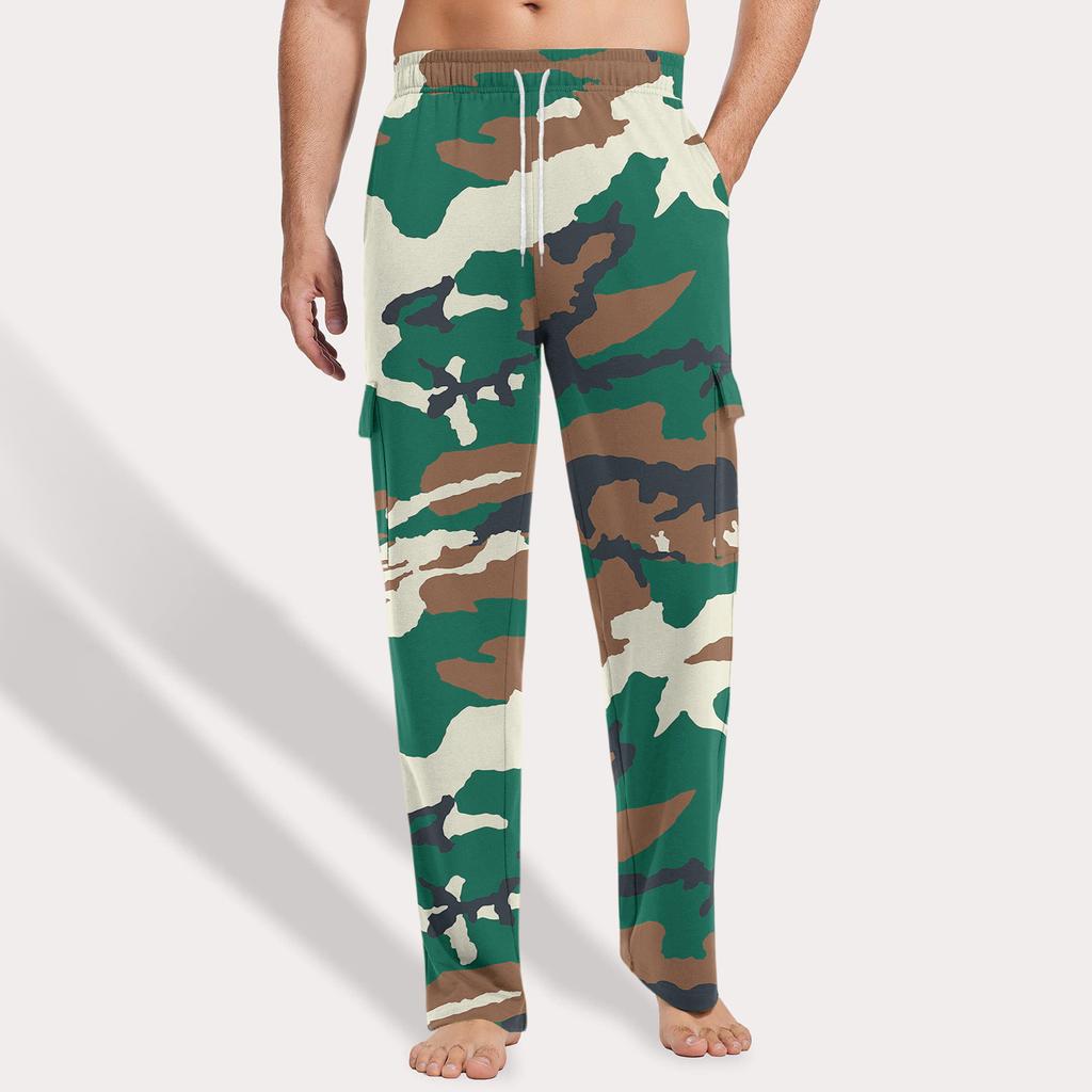 Herren Locker Lässige Mehrfach-Taschen Arbeitshose, Jugendliche Stretch-Taille Kordelzug Hose