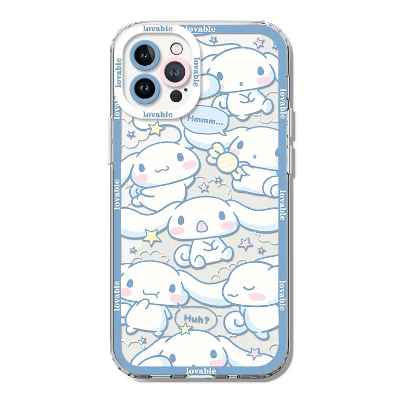 Lovely Cinnamoroll Mymelody Clear Case for Samsung Galaxy S24 S23 S22 Ultra S21 S20 FE S10 Plus Note 20 10 9 A35 A55 Soft Cover