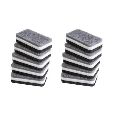 Seiei Sponge Monotone 10-piece Set 20337 Kitchen Oil Stains Long-lasting Three-layer Slim No Abrasives Soft Type 36.312cm