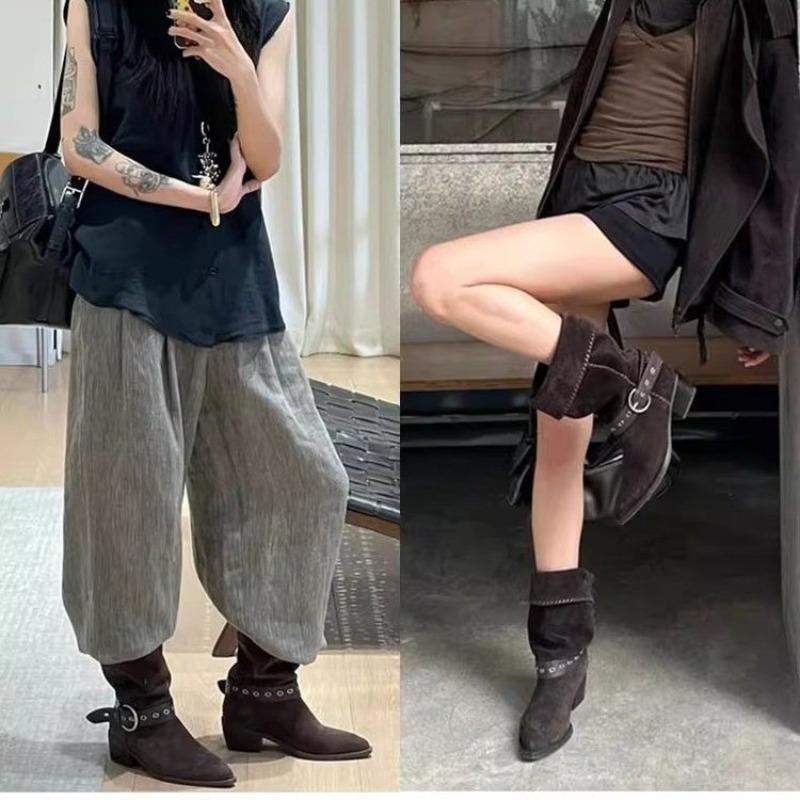 Women's New Vintage Mid-Leg Boots for Summer 2025