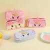 Furry Pencil Holder Adorable Cute Pencil Case Cartoon Stationery Bag Soft Plush Pencil Bag For Stationery Storage School