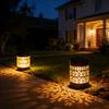 Outdoor Floral Solar Light Metal Solar Powered Deck Step Wall Light Waterproof Fence Light for Garden Patio Backyard Decoration