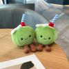 New 16Cm Cute Cartoon Coconut Plush Toy Soft Stuffed Doll With Straw Flower Tiny Legs Bag Pendant Keychain Ideal Gift For Girls
