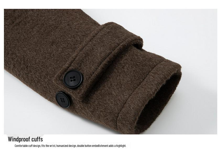 Men's Winter Thick Wool Hooded Zipper Jacket