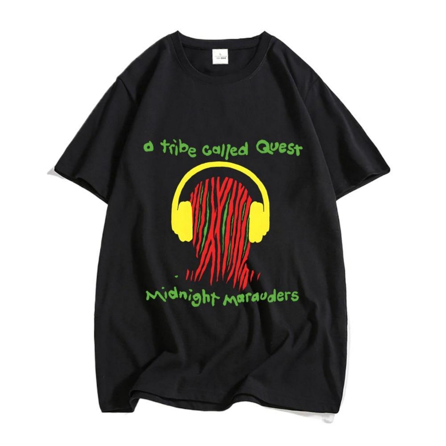

A TRIBE CALLED QUEST ATCQ T-shirts MEN Handsome Tshirts Summer Cartoon Short Sleeve Four Seasons Casual Sweatshirt Summer XXXXXL чорний