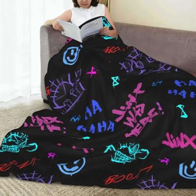 Warm Soft Blanket Travel Office Hot Anime Arcane Throw Blanket Flannel Bedspread For Outdoor Graphic Sofa Bed Cover