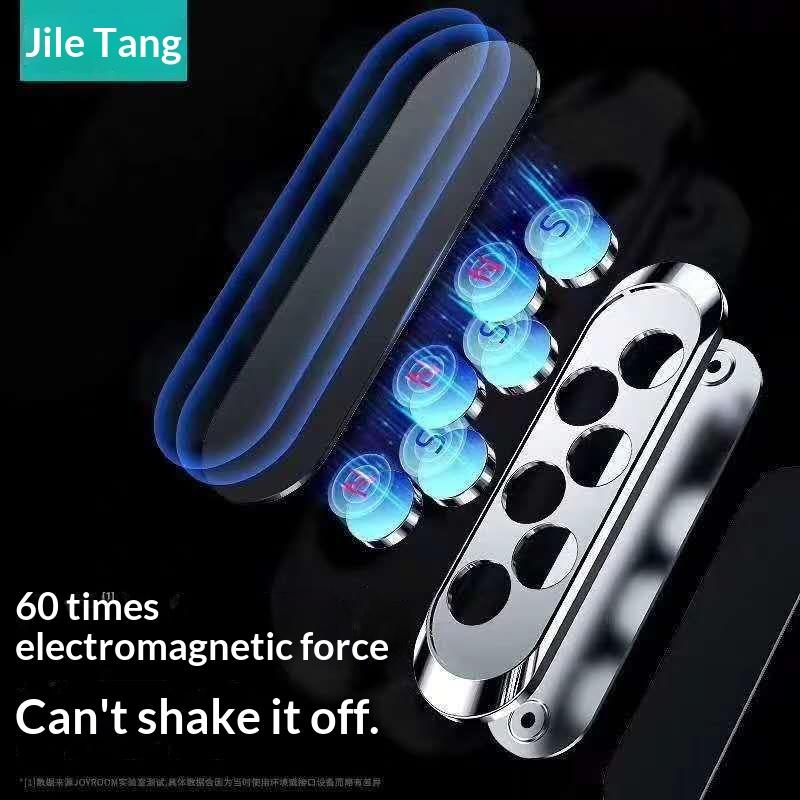 Slim Magnetic Car Phone Holder Strong Adhesion Portable Design For Dashboard Home Office Daily Use