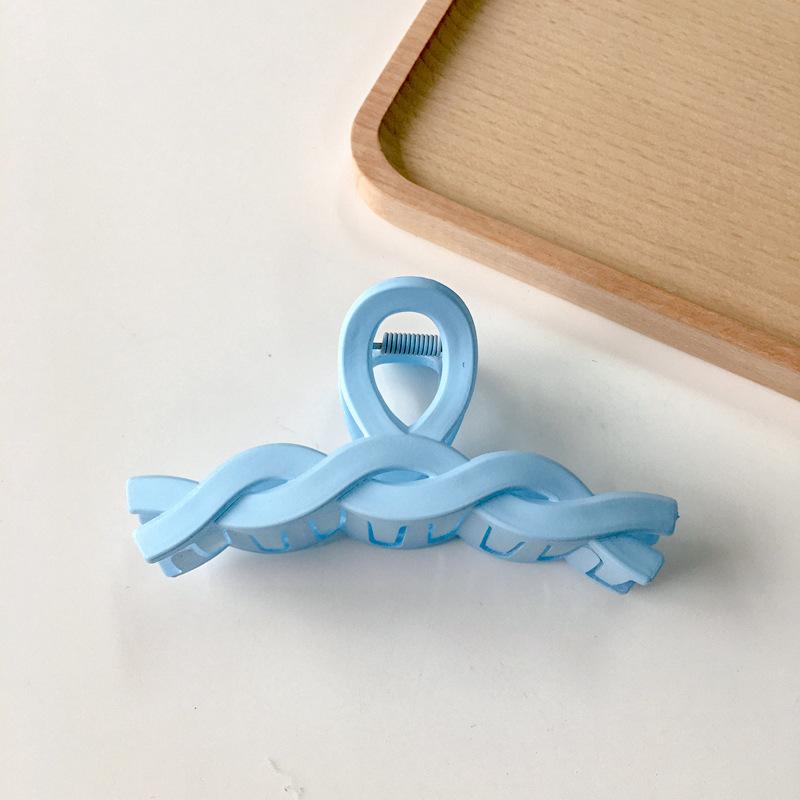 

Винтажная матовая художественная заколка-краб для волос, красочный аксессуар для волос в геометрическом стиле для женщин Matte Blue