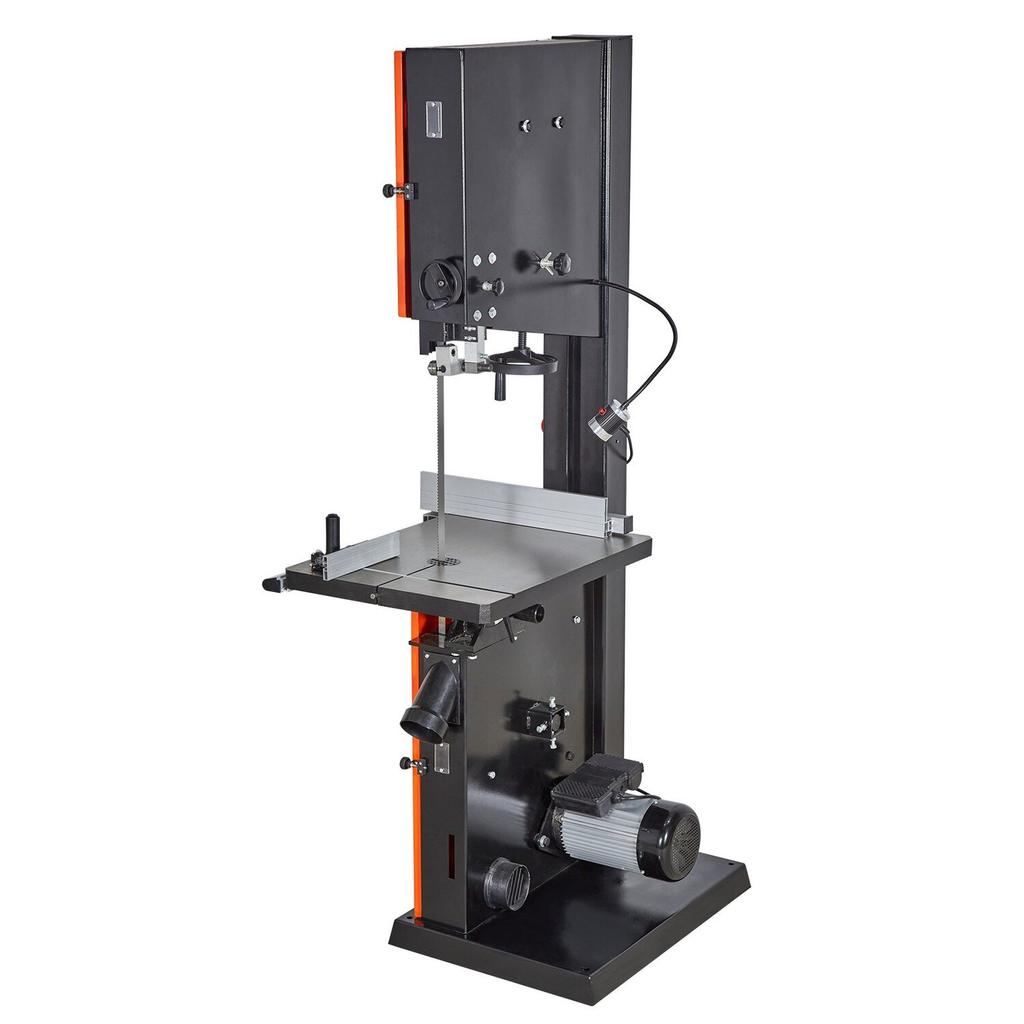 Holzbandsäge, 457 mm, Bandsäge mit 2240W 3PS Motor, 406 mm Maximale Schnitthöhe, 690 x 510 mm Gusseisentisch, mit 360° Arbeitslicht, Gehrung