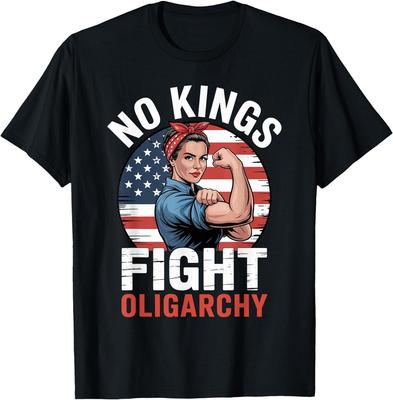 No Kings Fight Oligarchy T-Shirt, Gildan 5000, Unisex Tee Unisex T-Shirt