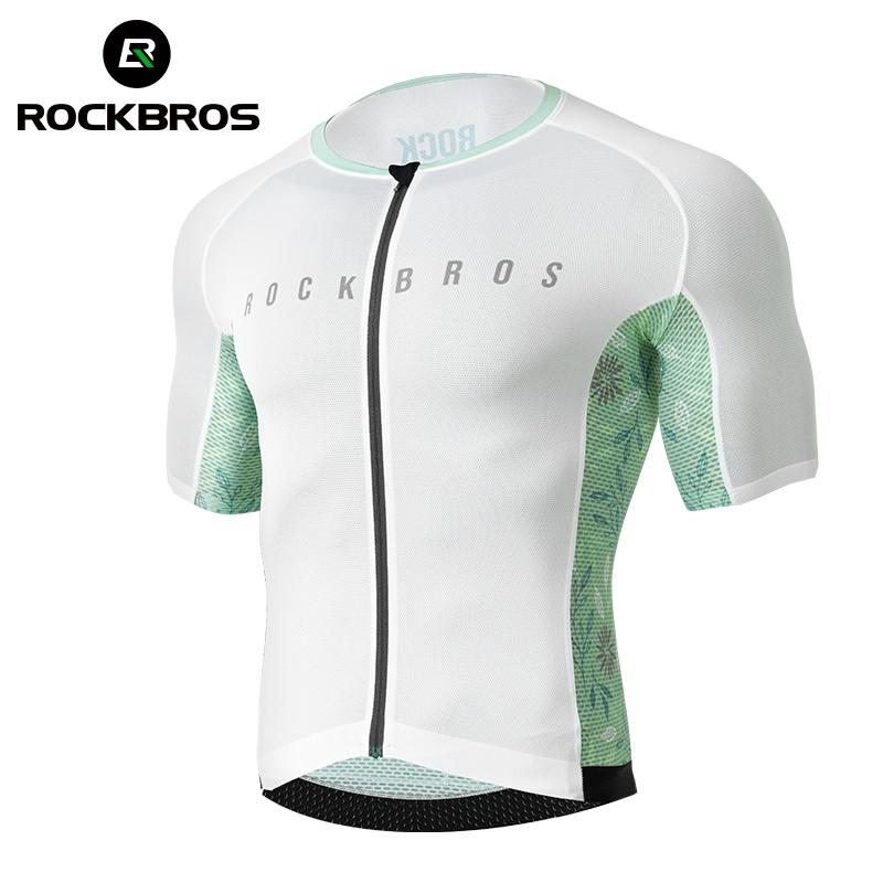 ROCKBROS Cycling Jersey MTB T-shirt Mountain Bike Men's Wear Summer Clothes High-Quality With YKK Zipper Sportswear Breathable