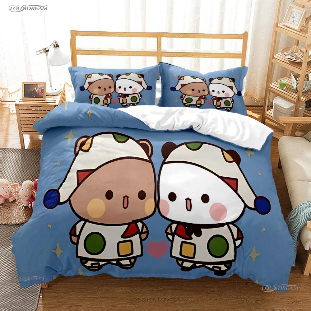 BuBu Bear Cartoon Anime Cute All Season Duvet Cover kawaii Bedding set Soft Quilt Cover and Pillowcases Single/Double/Queen/King
