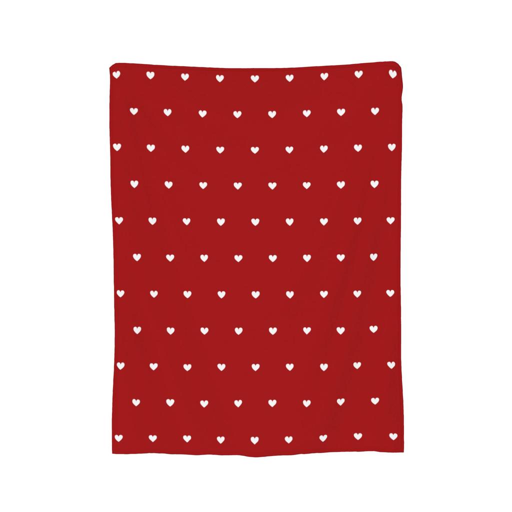 Scratched Heart Pattern Blankets Velvet Print  Portable Lightweight Throw Blankets for Bed Outdoor Plush Thin Quilt