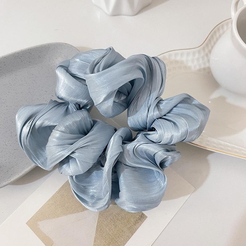 2025 Fashion Summer New Style Women Silk Satin Scrunchies Korean Ladies Girls Elastics Hair Band Ponytail Hold Hair Accessories